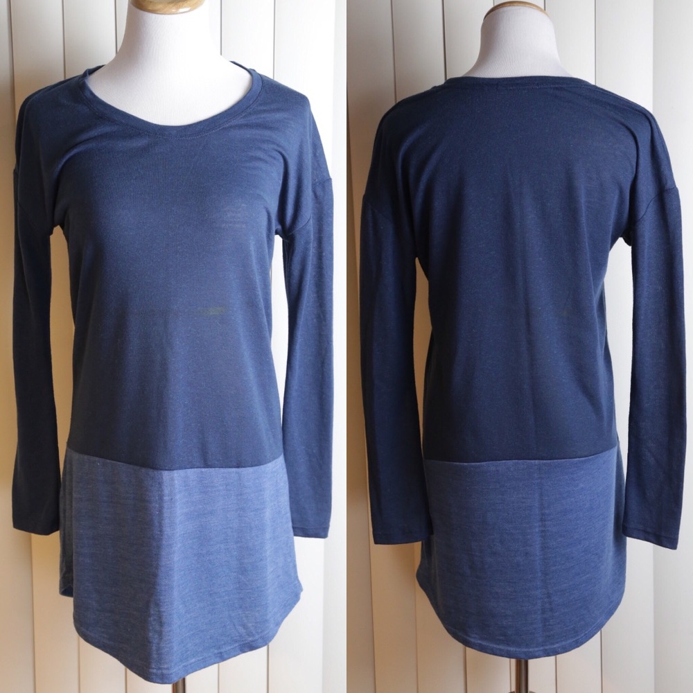 Comfy two-tone cotton tunic
